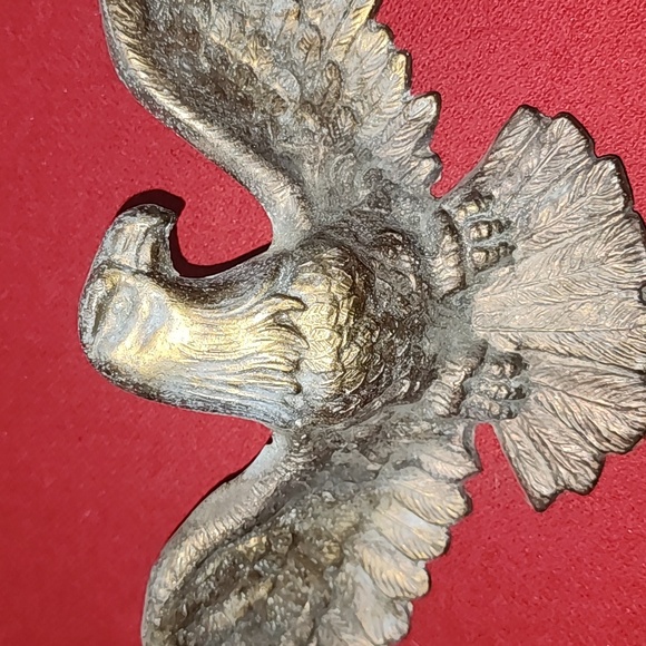 Vintage American Eagle Cast Aluminum gold tone metal approx 19" - Picture 2 of 6